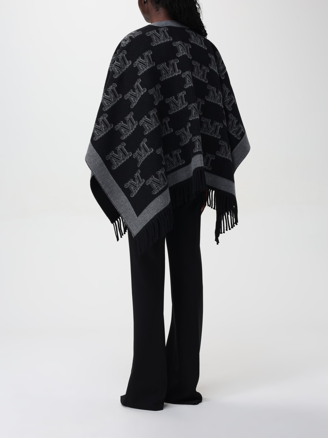 MAX MARA COAT: Cape woman Max Mara, Black - Img 3