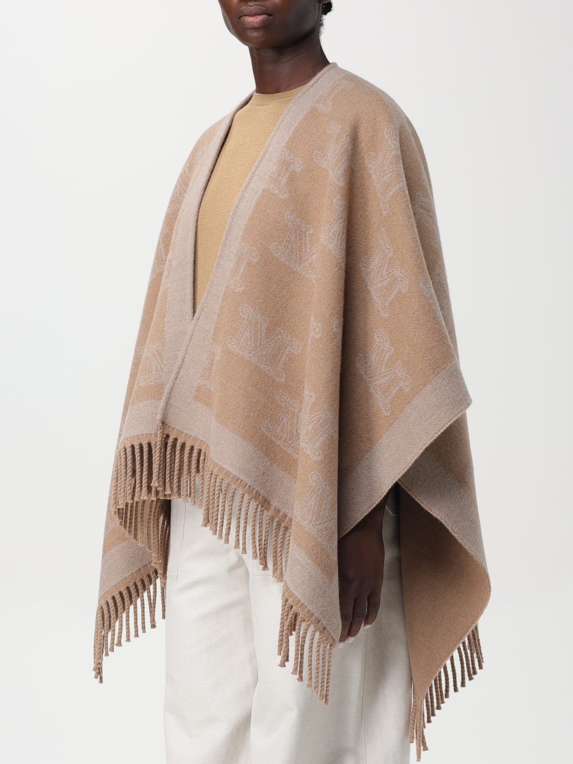 MAX MARA CAPE: Cape woman Max Mara, Camel - Img 4