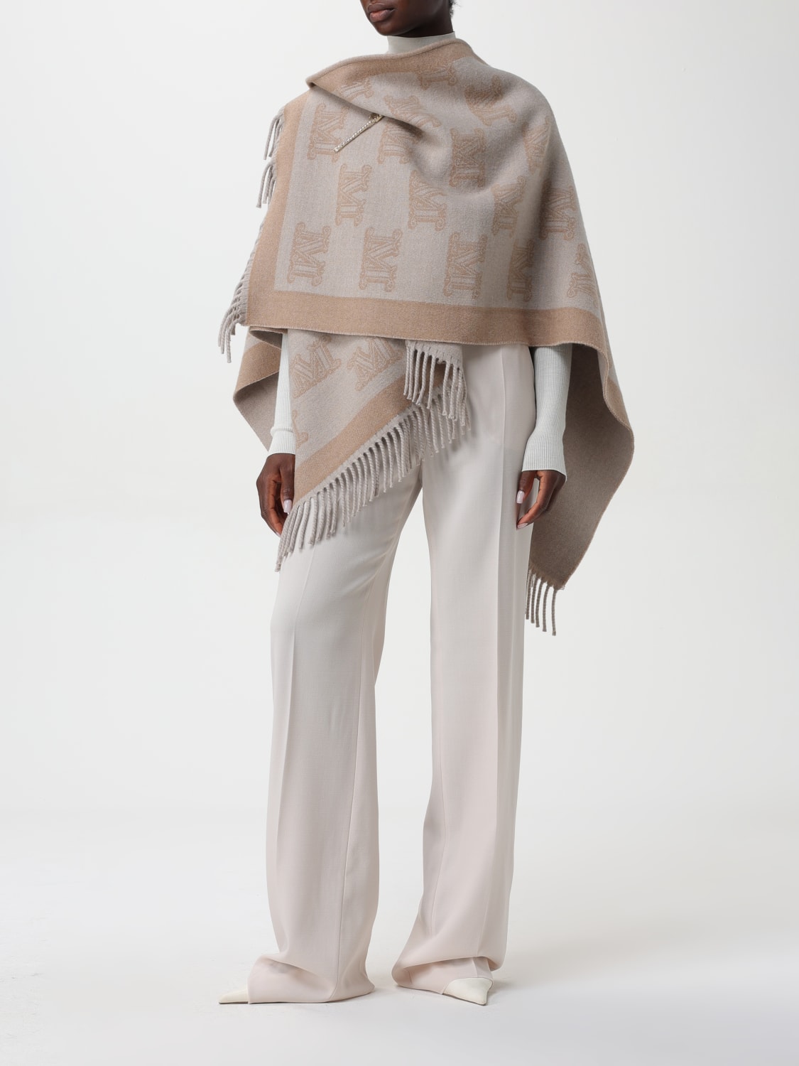 MAX MARA: Cape woman - Sand | Max Mara coat 2424736091600