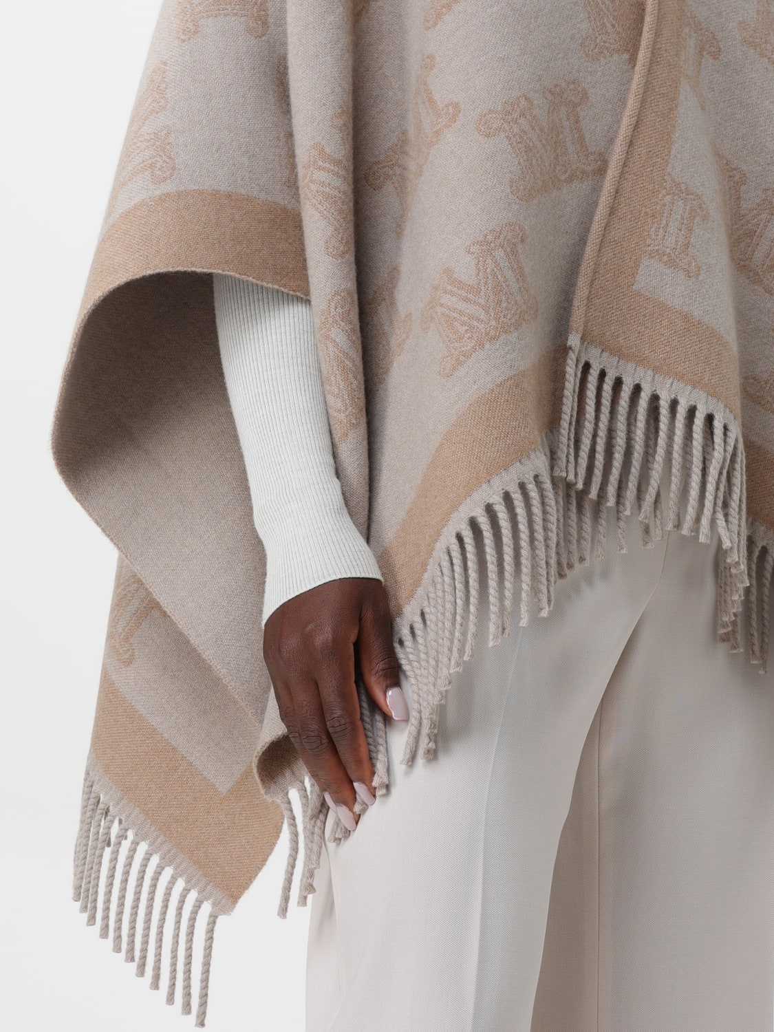 MAX MARA: Cape woman - Sand | Max Mara cape 2424736091600