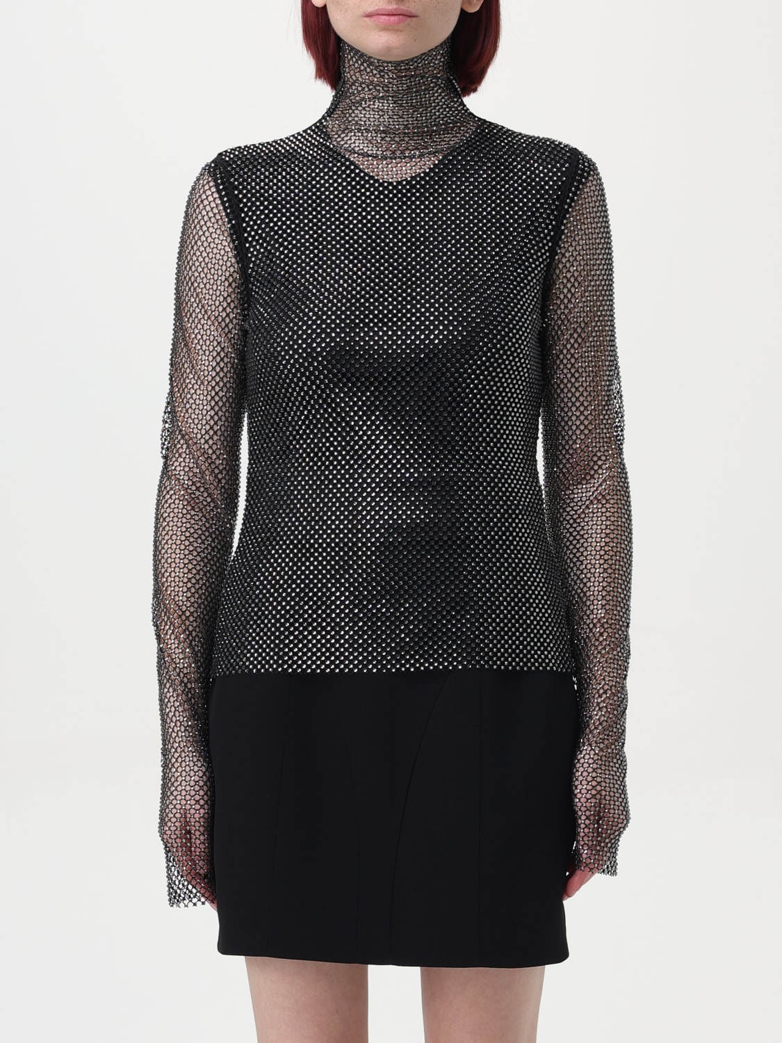Giglio Top a dolcevita in rete Sportmax