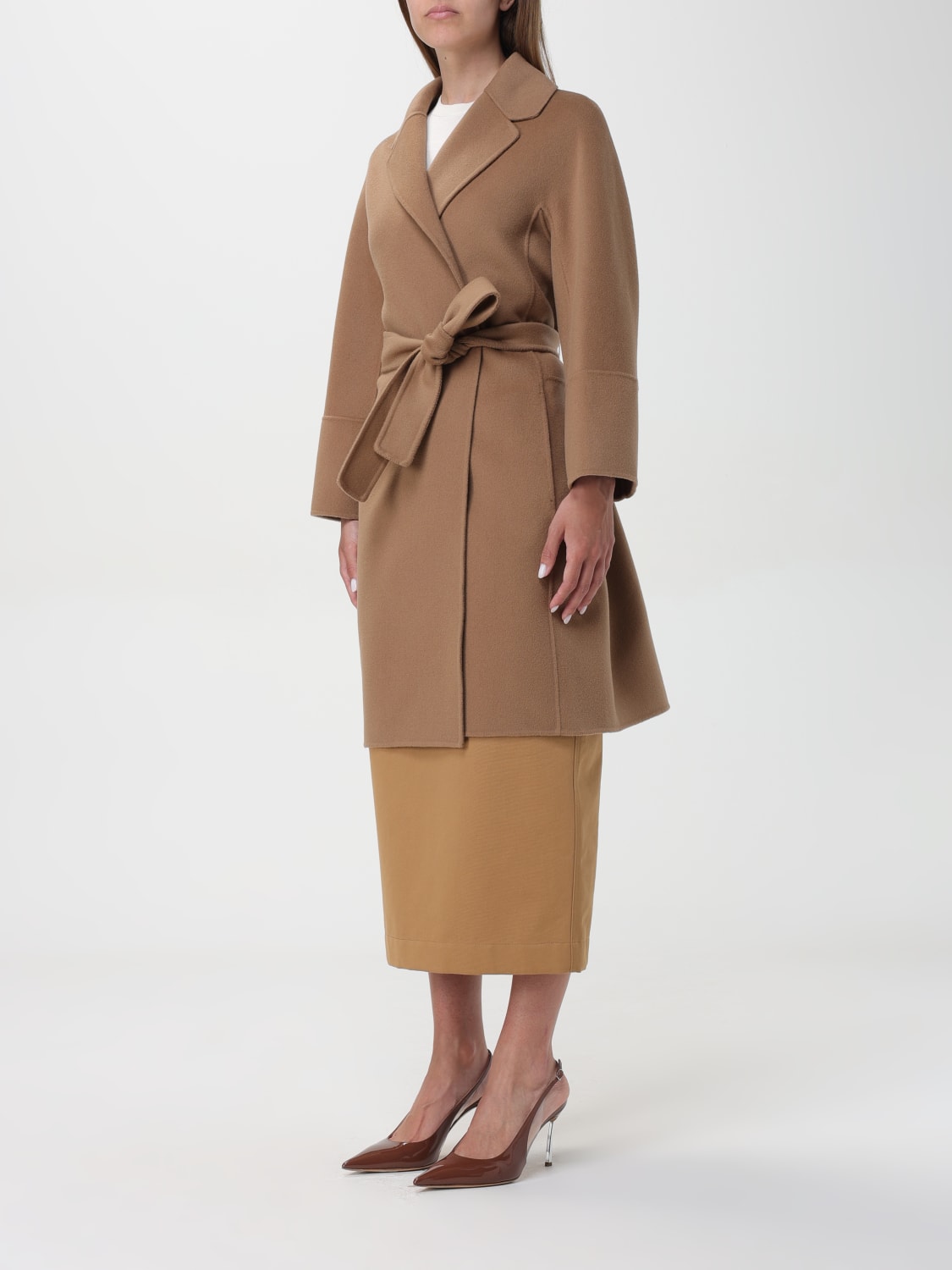 'S MAX MARA COAT: Coat woman 's Max Mara, Camel - Img 4