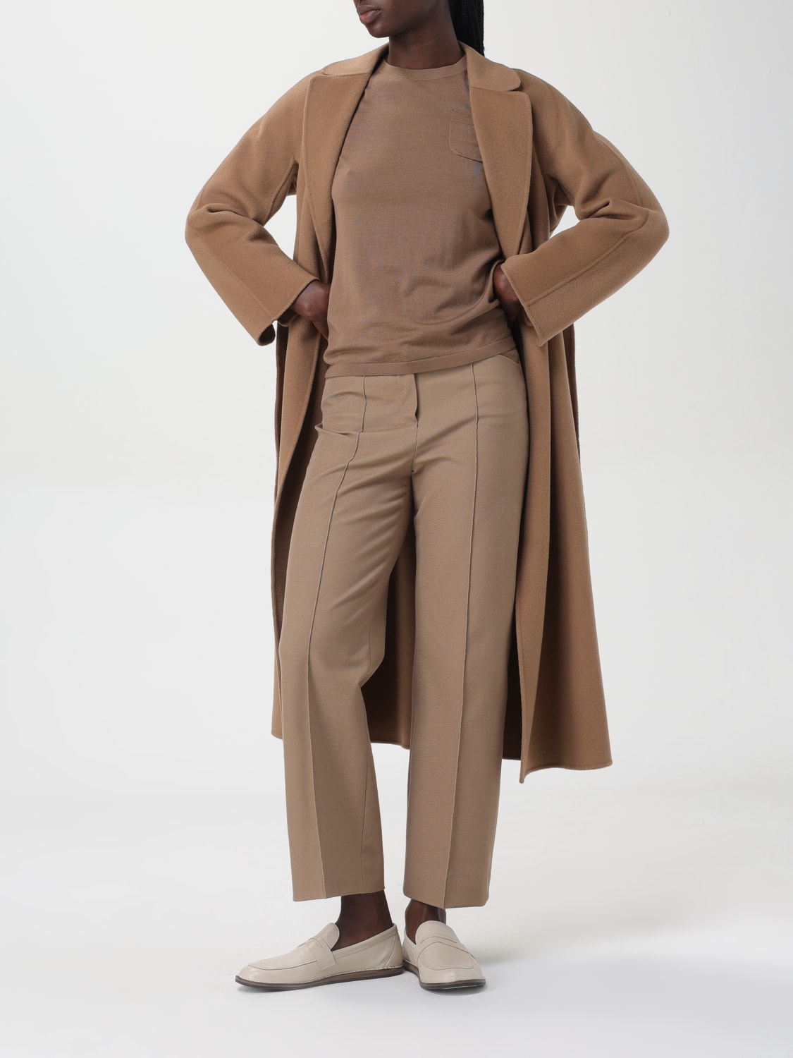 'S MAX MARA COAT: Coat woman 's Max Mara, Camel - Img 2