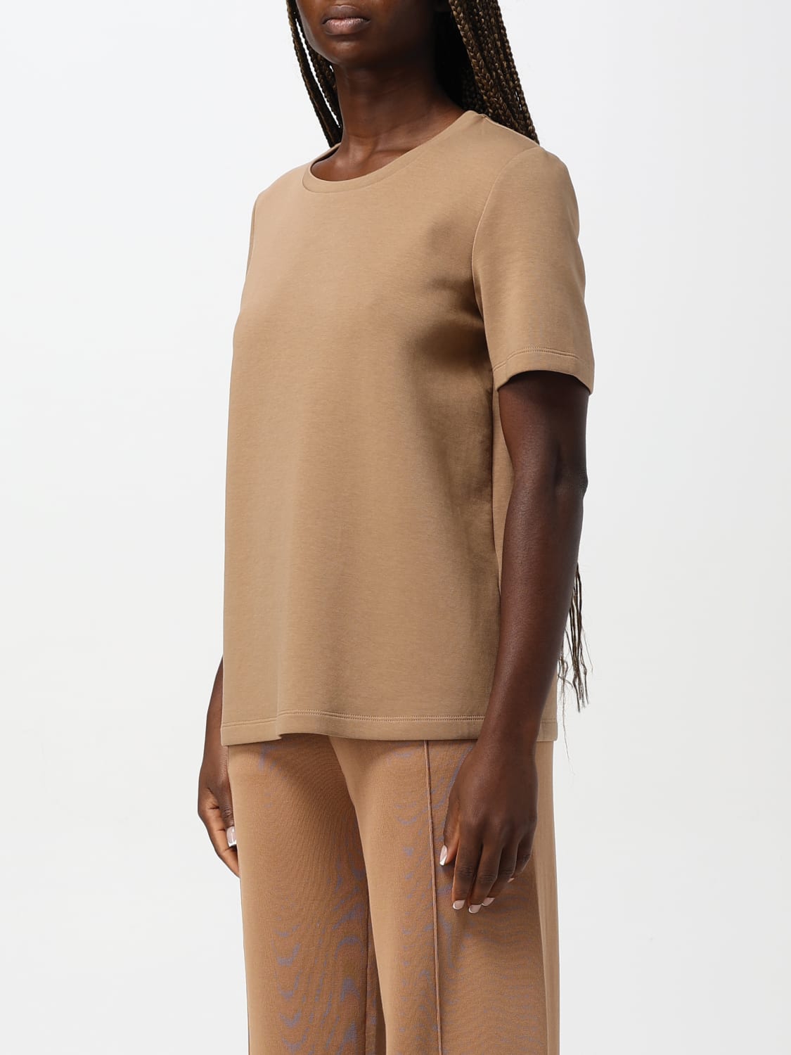 'S MAX MARA T-SHIRT: T-shirt woman 's Max Mara, Camel - Img 3