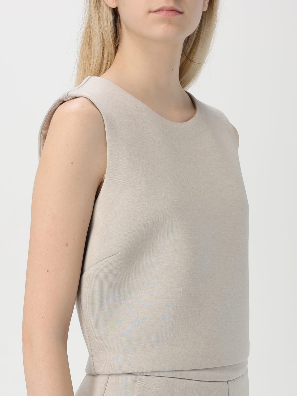 'S MAX MARA TOP E BLUSE: Top basic 's Max Mara, Panna - Img 5