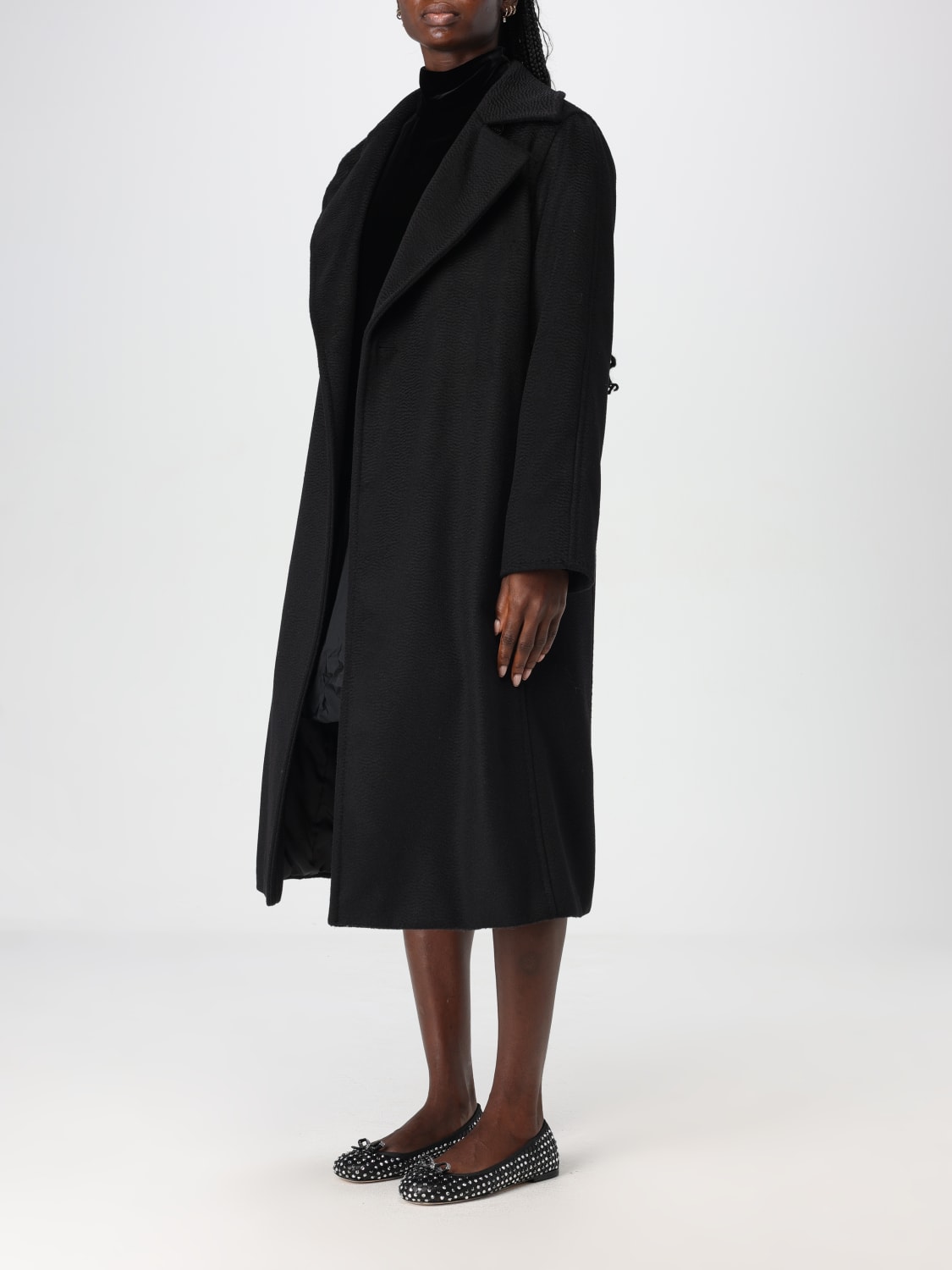 MAX MARA ABRIGO: Abrigo mujer Max Mara, Negro - Img 4