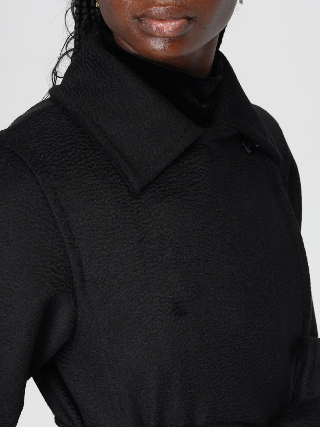 MAX MARA ABRIGO: Abrigo mujer Max Mara, Negro - Img 5