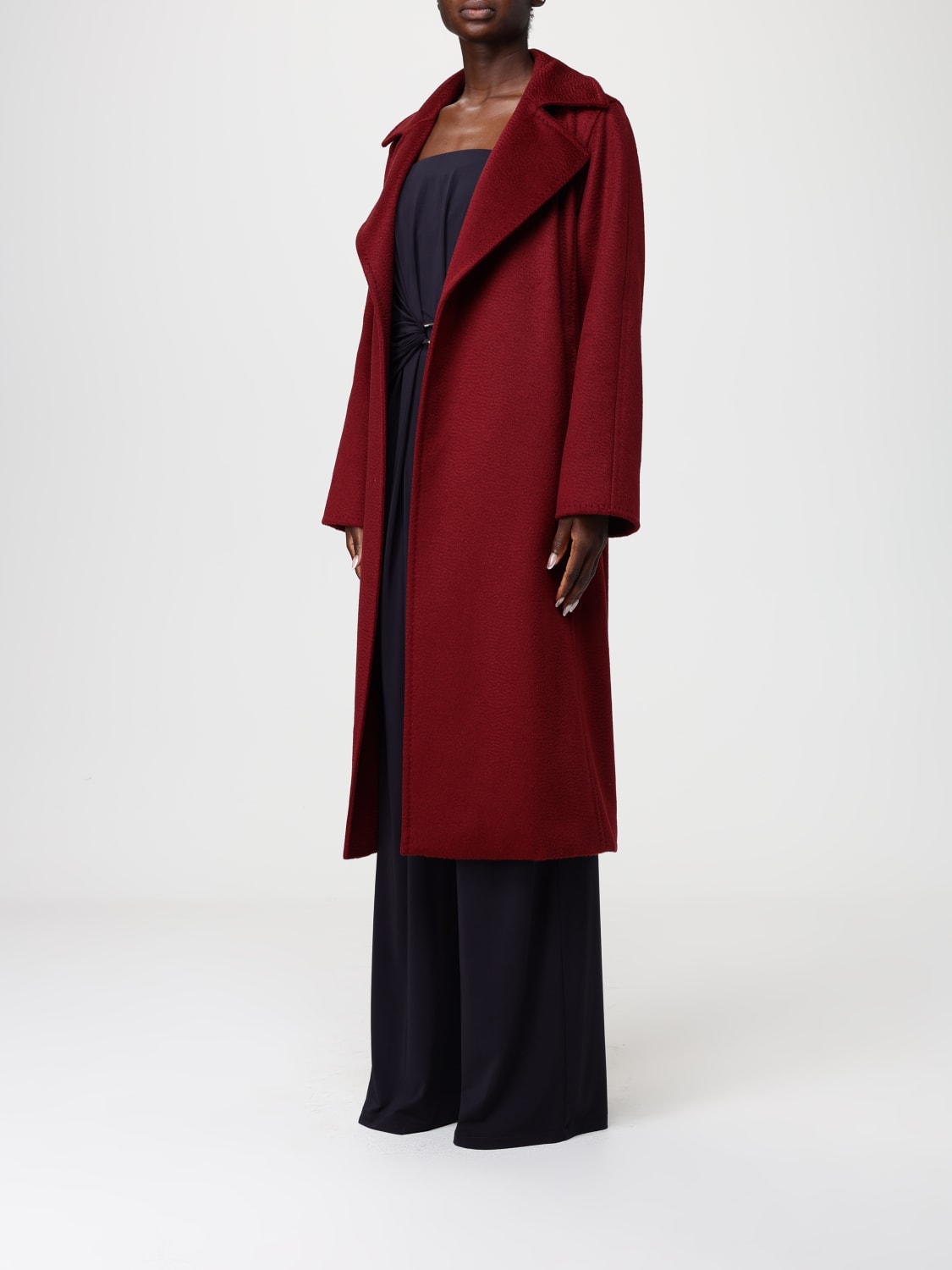MAX MARA COAT: Coat woman Max Mara, Raspberry - Img 4
