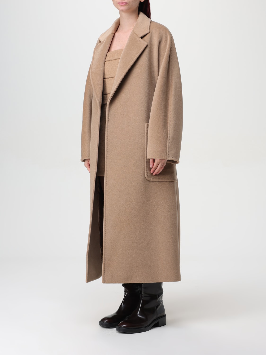 MAX MARA COAT: Coat woman Max Mara, Camel - Img 4