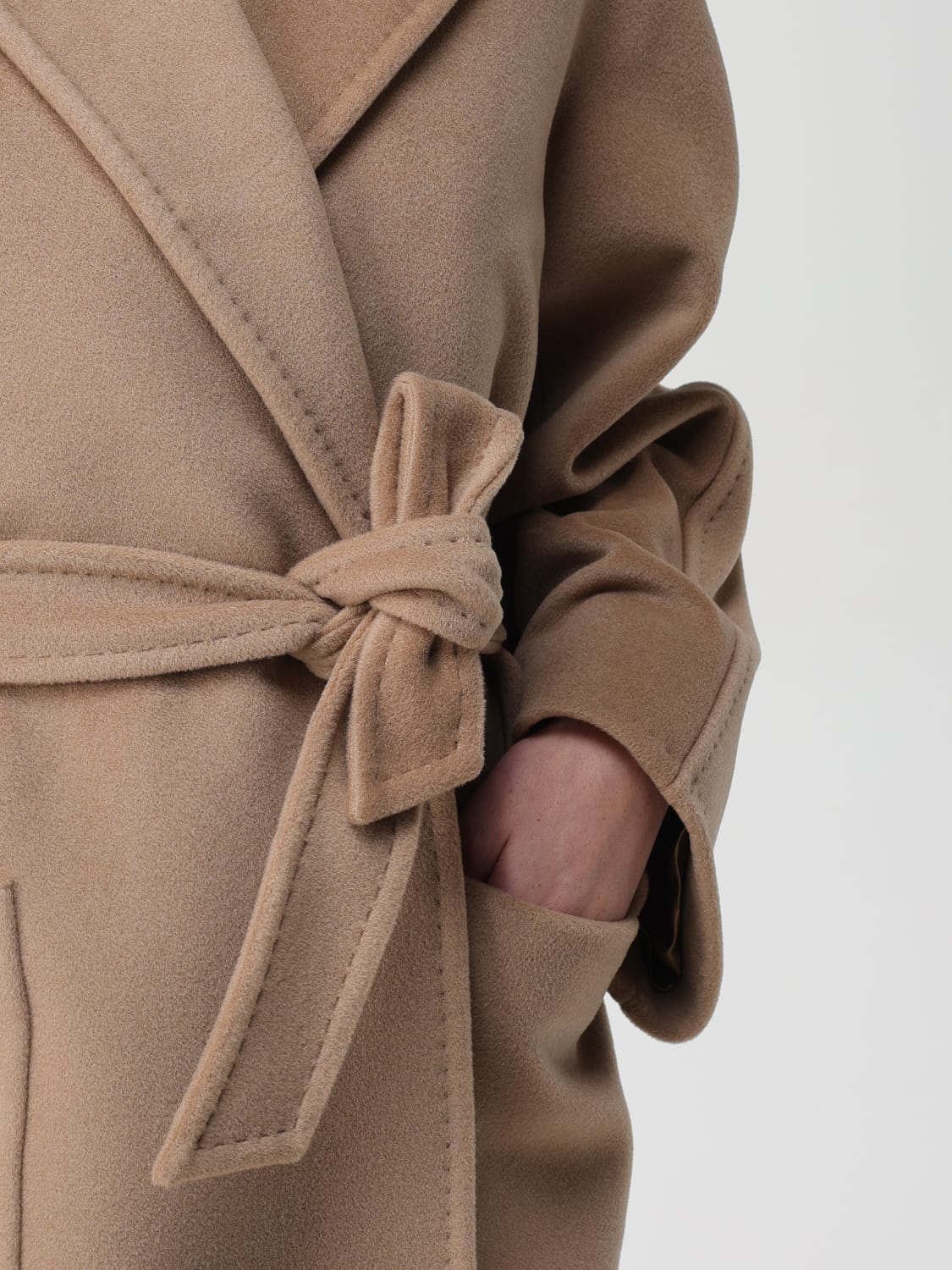 MAX MARA COAT: Coat woman Max Mara, Camel - Img 5