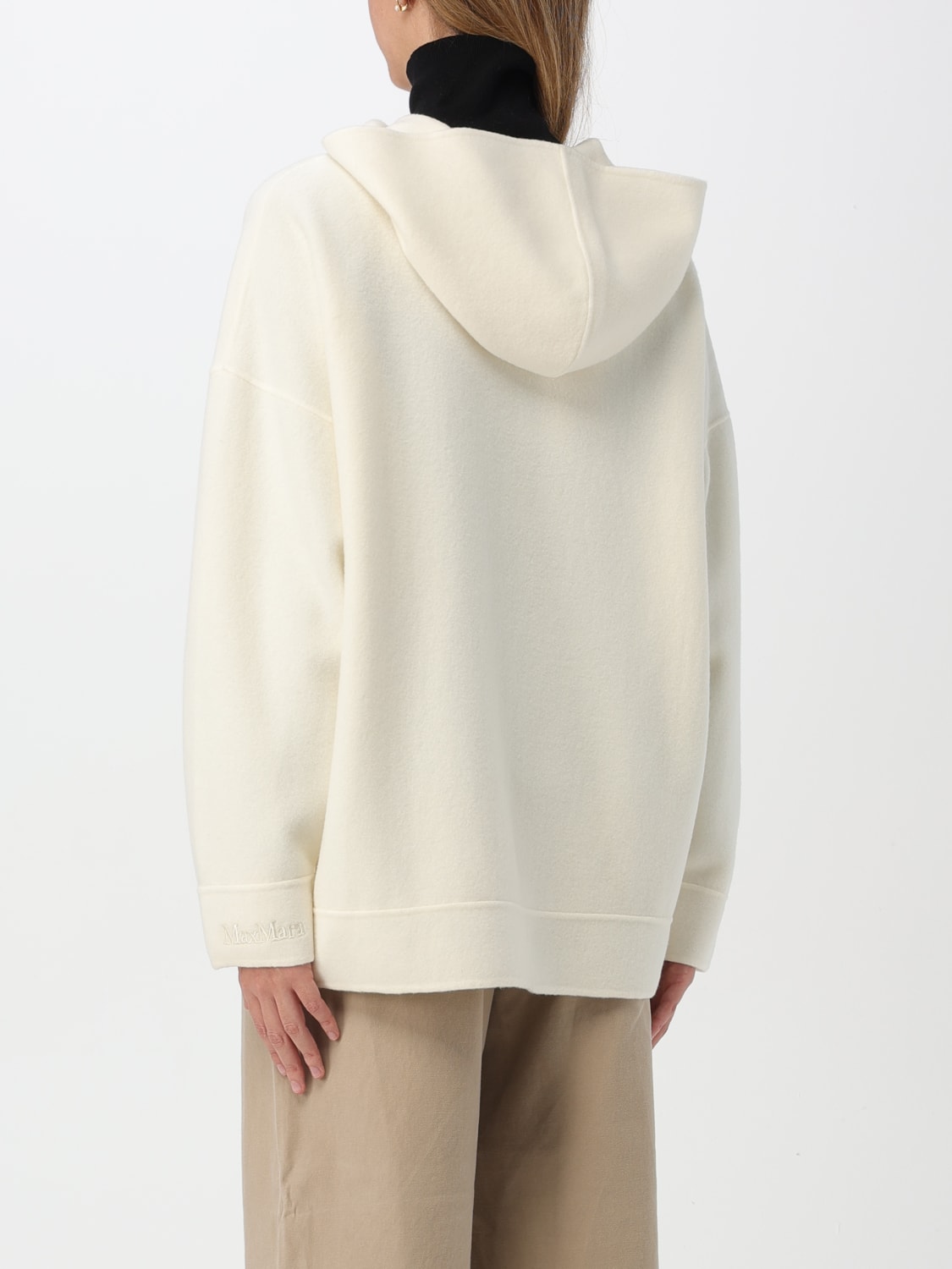 MAX MARA FELPA: Felpa in lana e cashmere Max Mara, Crema - Img 2