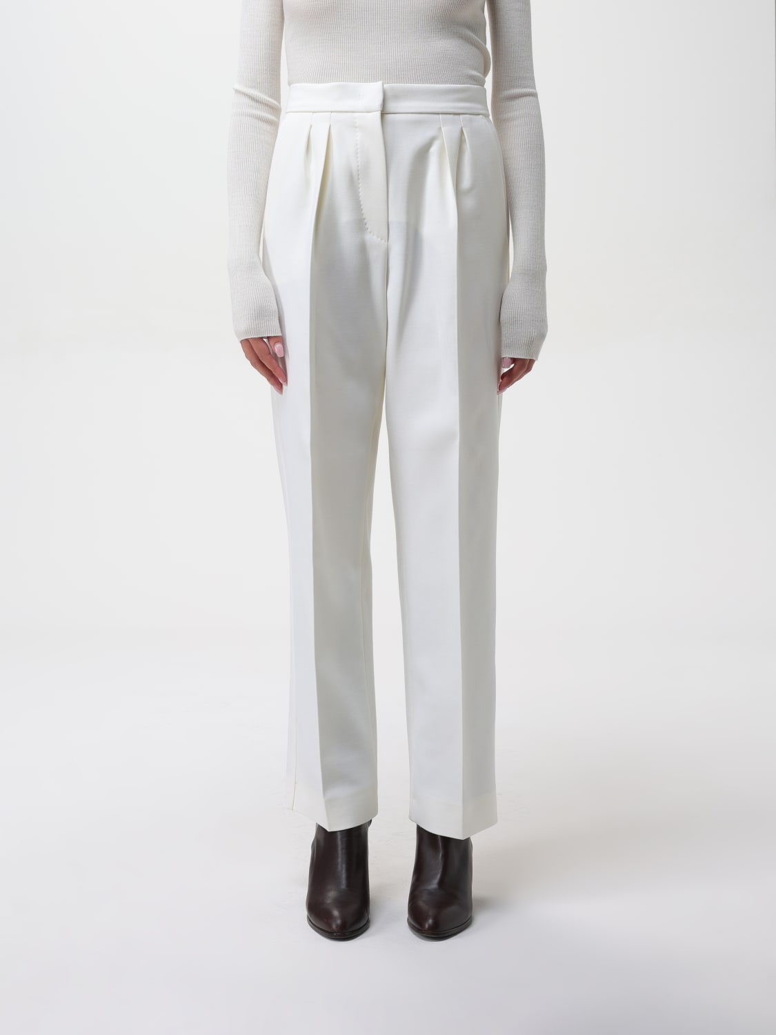 MAX MARA PANTS: Pants woman Max Mara, Cream - Img 1