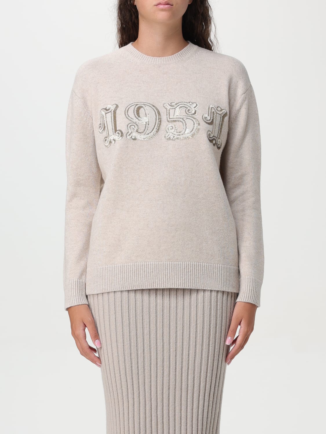 MAX MARA SWEATER: Sweater woman Max Mara, Beige - Img 1