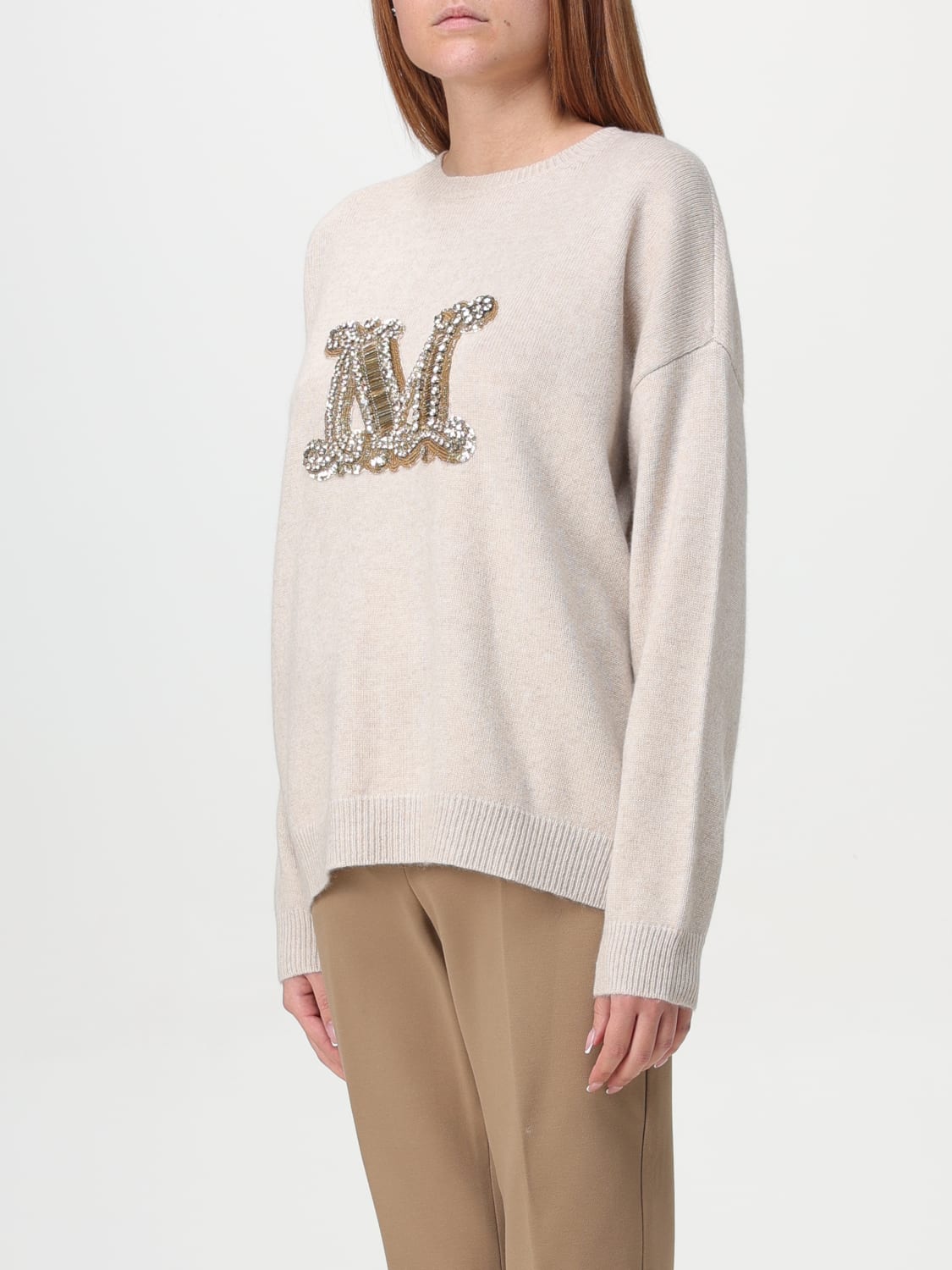 MAX MARA SWEATER: Sweater woman Max Mara, Beige - Img 4