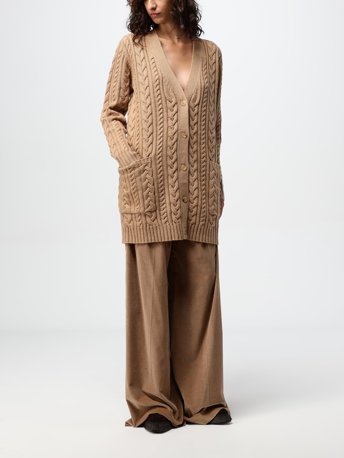 MAX MARA CARDIGAN: Sweater woman Max Mara, Camel - Img 2