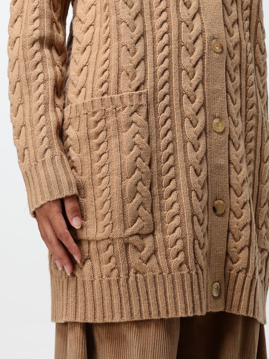 MAX MARA CARDIGAN: Sweater woman Max Mara, Camel - Img 5