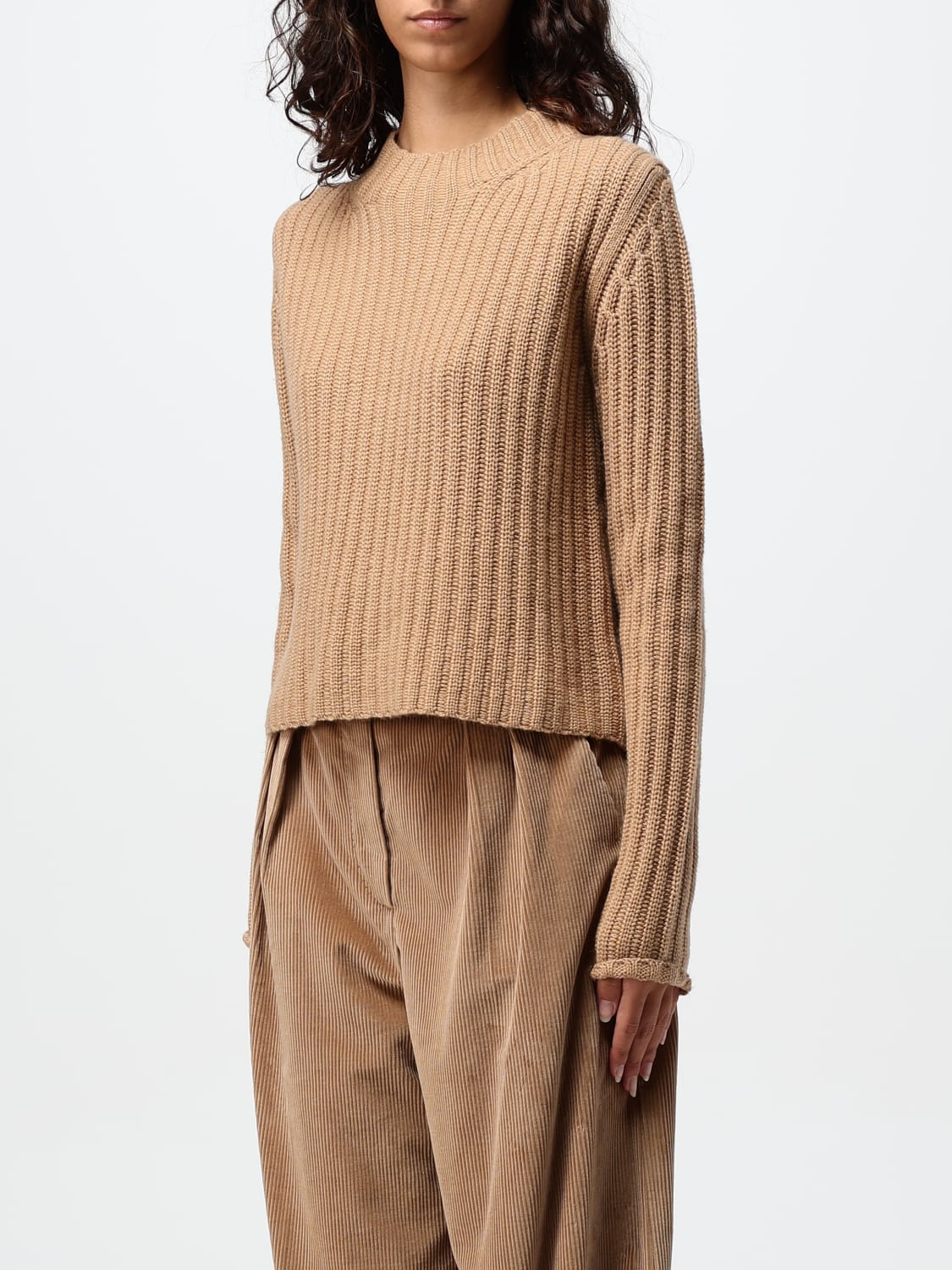 MAX MARA MAGLIA: Maglia a coste Max Mara, Marrone - Img 4