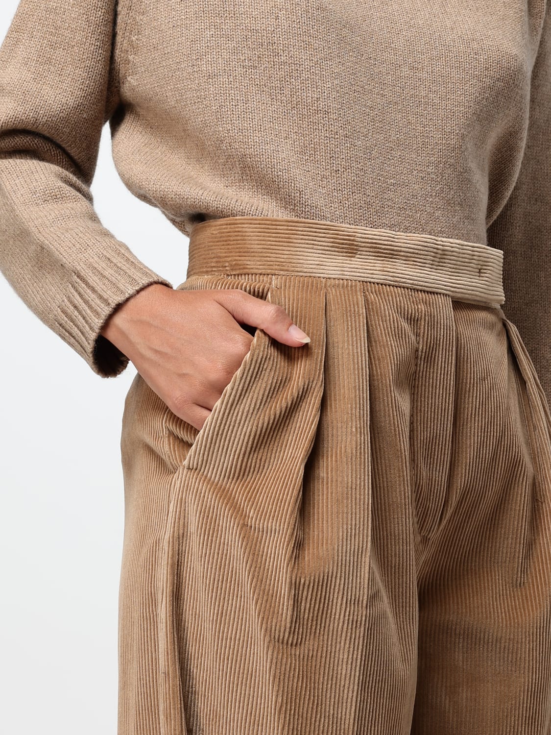 MAX MARA PANTS: Pants woman Max Mara, Camel - Img 5