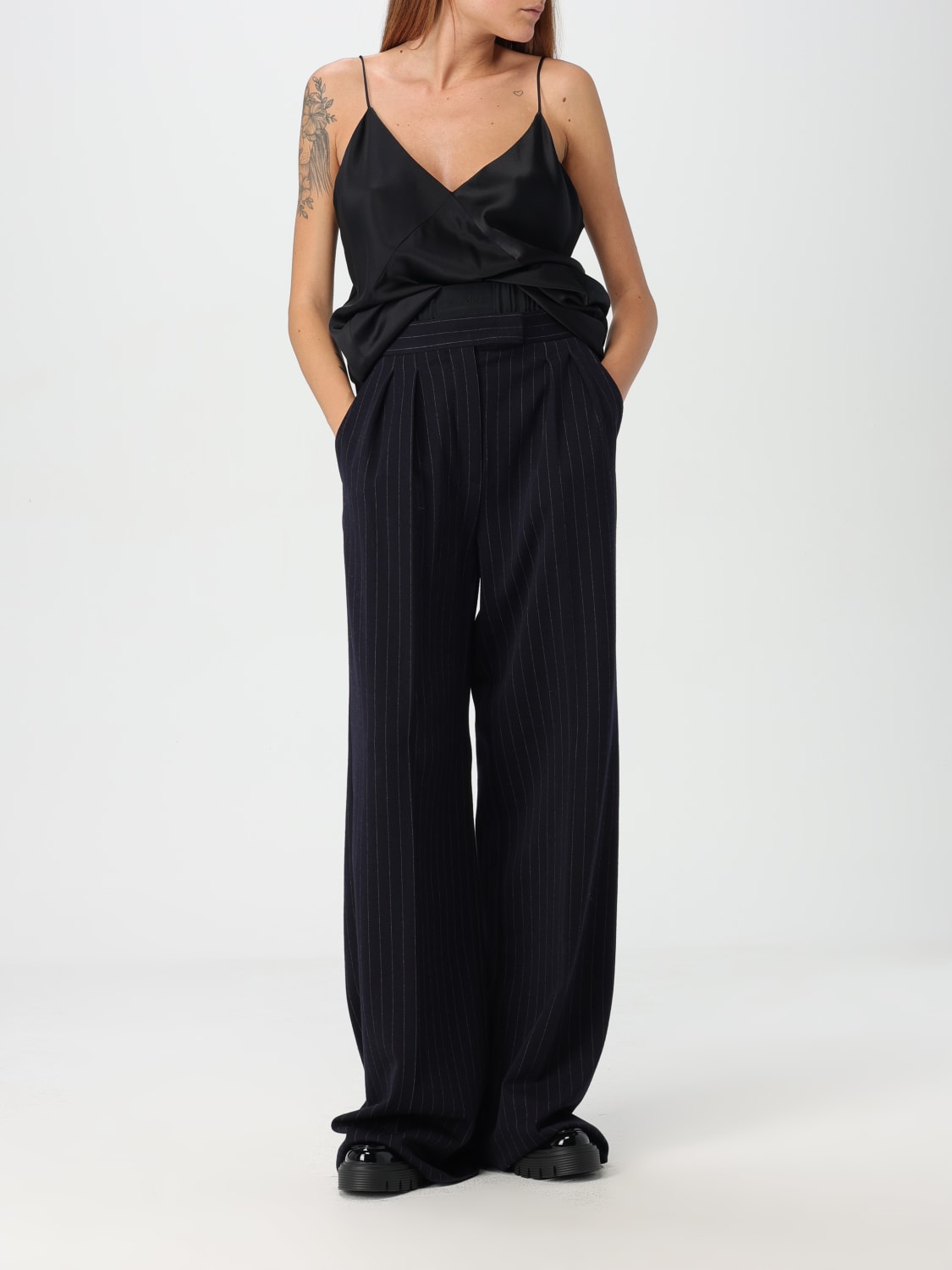 MAX MARA PANTS: Pants woman Max Mara, Blue - Img 2