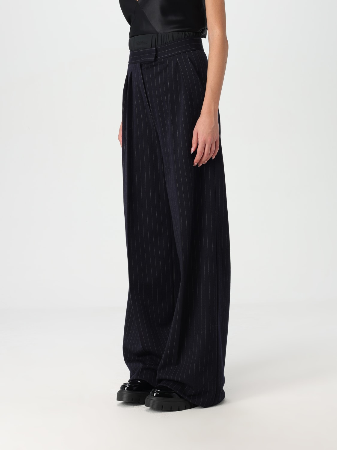 MAX MARA PANTS: Pants woman Max Mara, Blue - Img 4