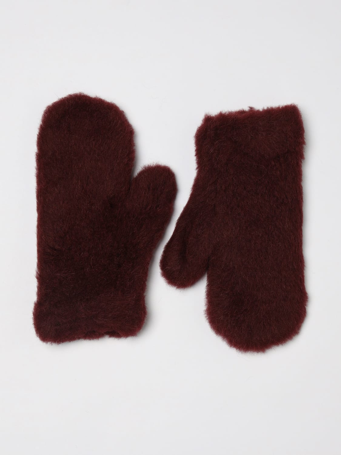 MAX MARA GLOVES: Gloves woman Max Mara, Plum - Img 1