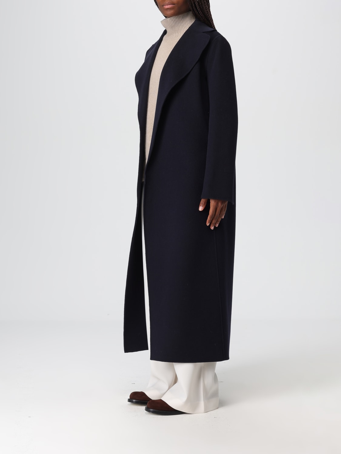 'S MAX MARA COAT: Coat woman 's Max Mara, Navy - Img 4