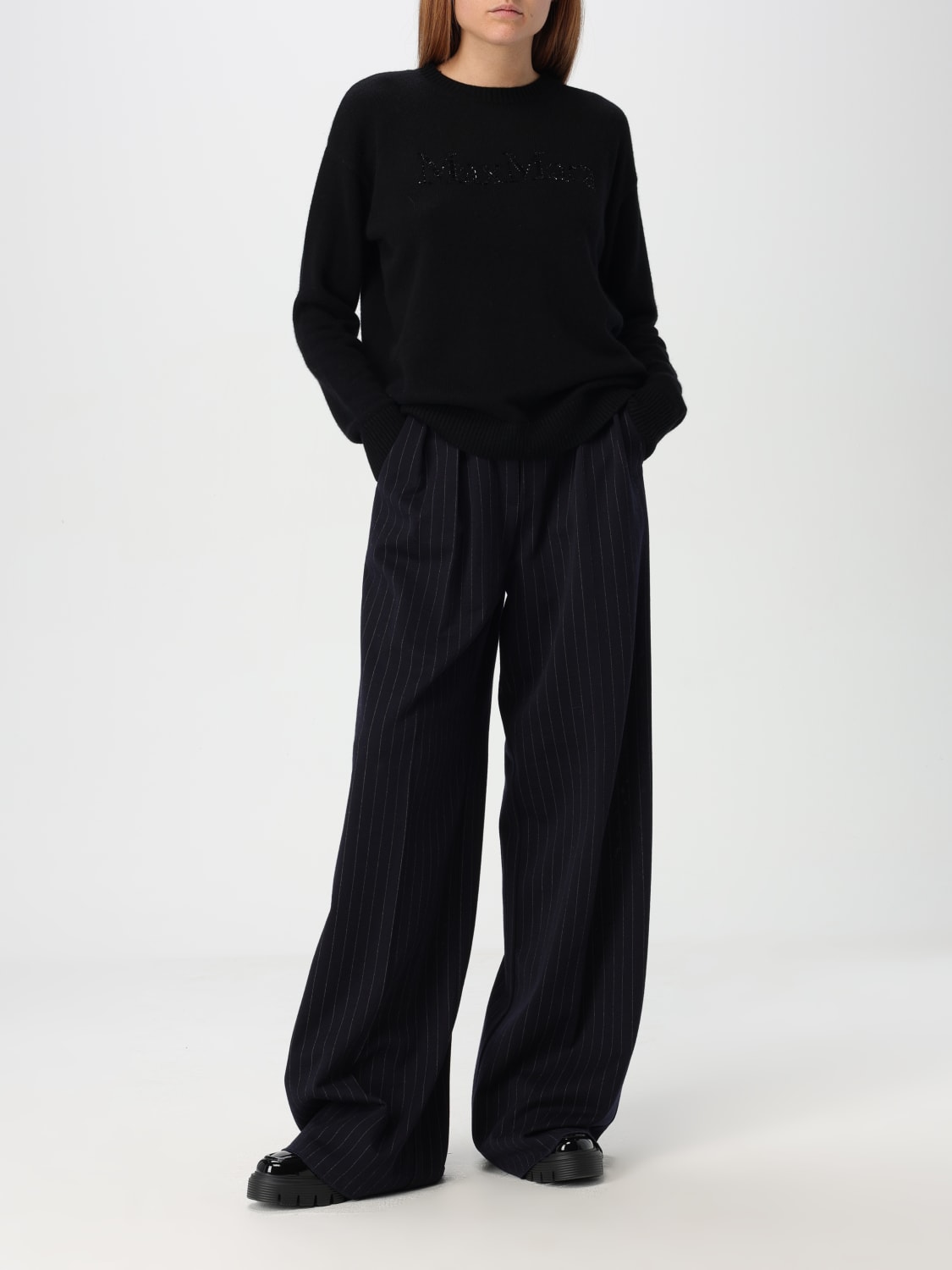 'S MAX MARA SWEATER: Sweater woman 's Max Mara, Black - Img 2