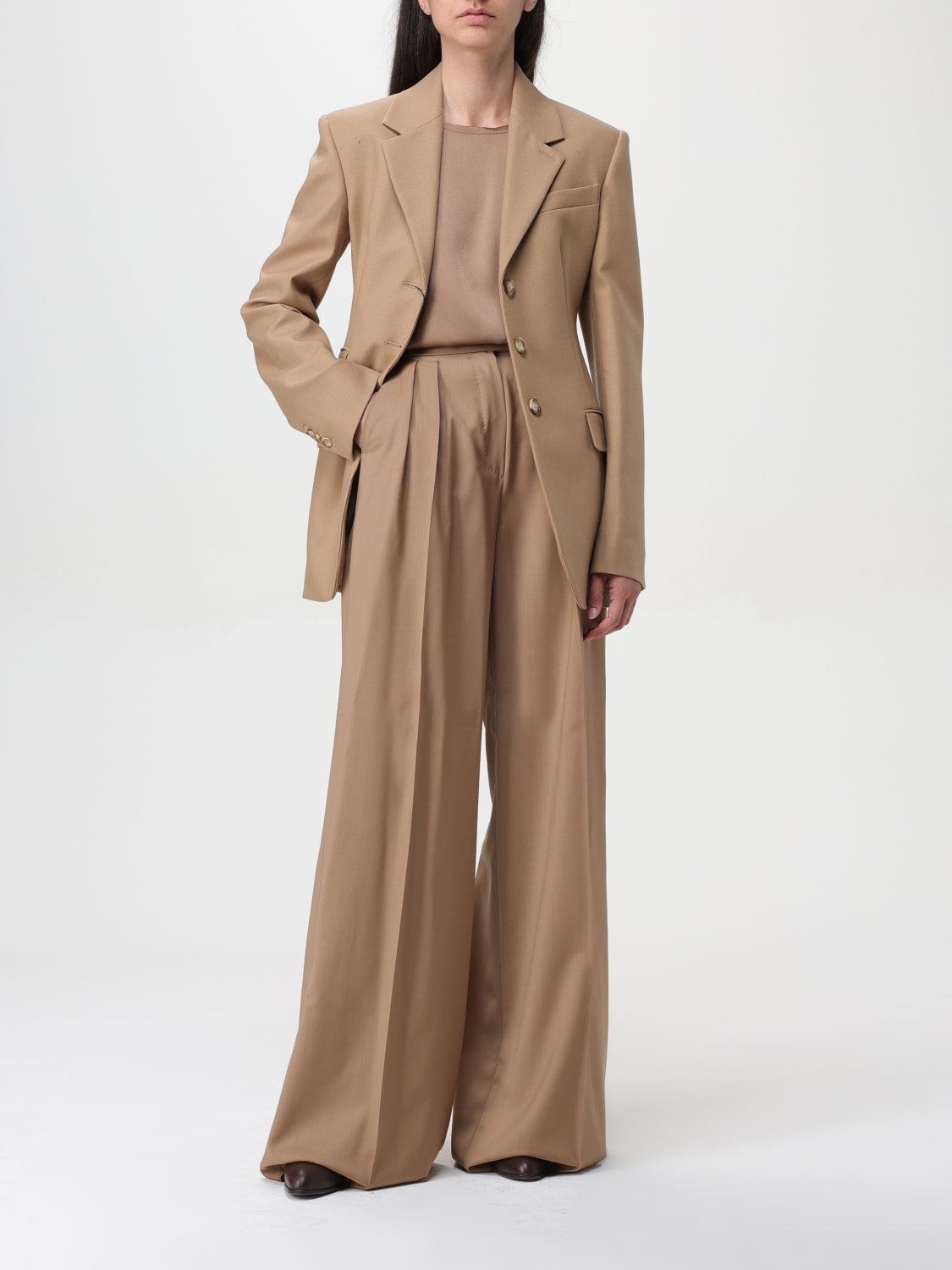 SPORTMAX BLAZER: Blazer a monopetto Sportmax, Biscotto - Img 2