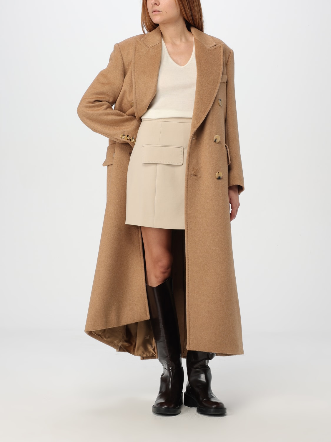 MAX MARA COAT: Coat woman Max Mara, Camel - Img 2