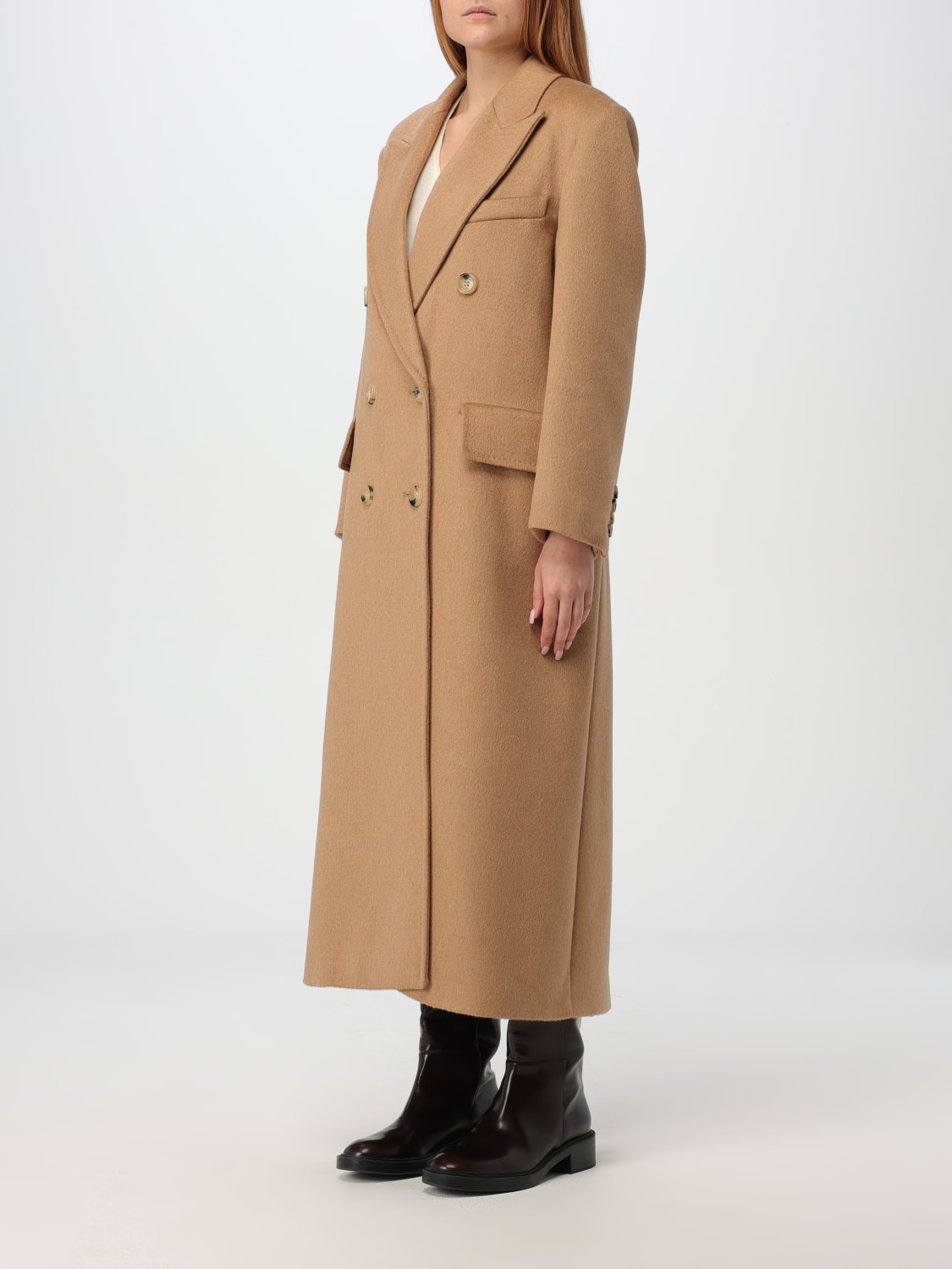 MAX MARA COAT: Coat woman Max Mara, Camel - Img 4