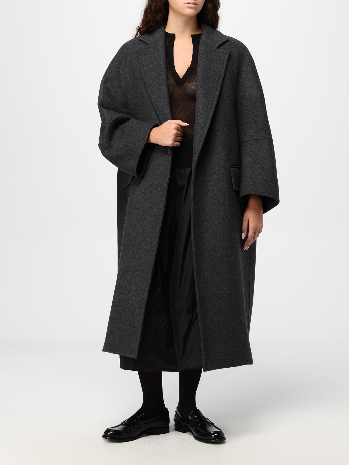 MAX MARA COAT: Coat woman Max Mara, Grey - Img 2