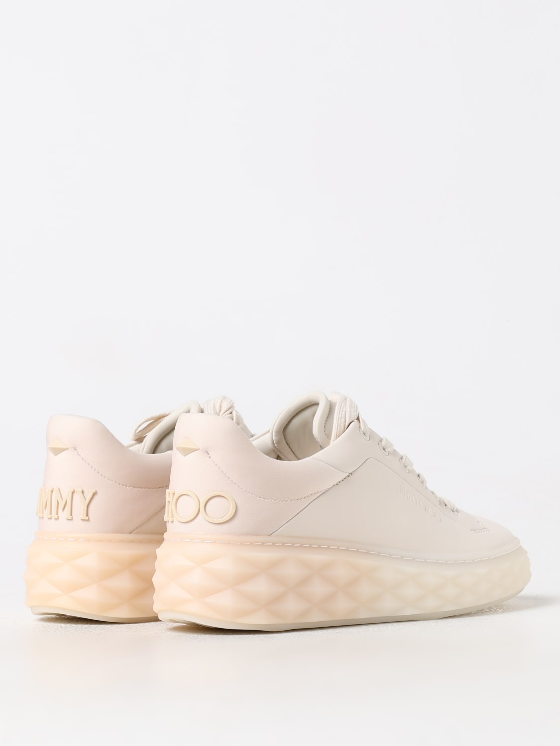 JIMMY CHOO SNEAKERS: Sneakers woman Jimmy Choo, Yellow Cream - Img 3