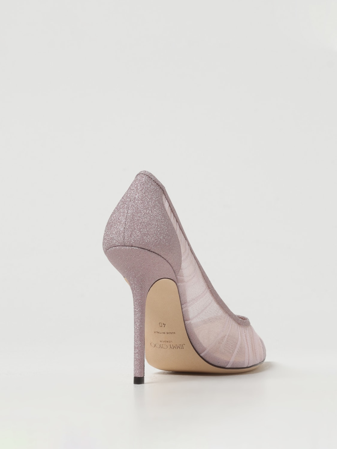 JIMMY CHOO DÉCOLLETÉ: Décolleté Love Jimmy Choo in tulle , Cipria - Img 3