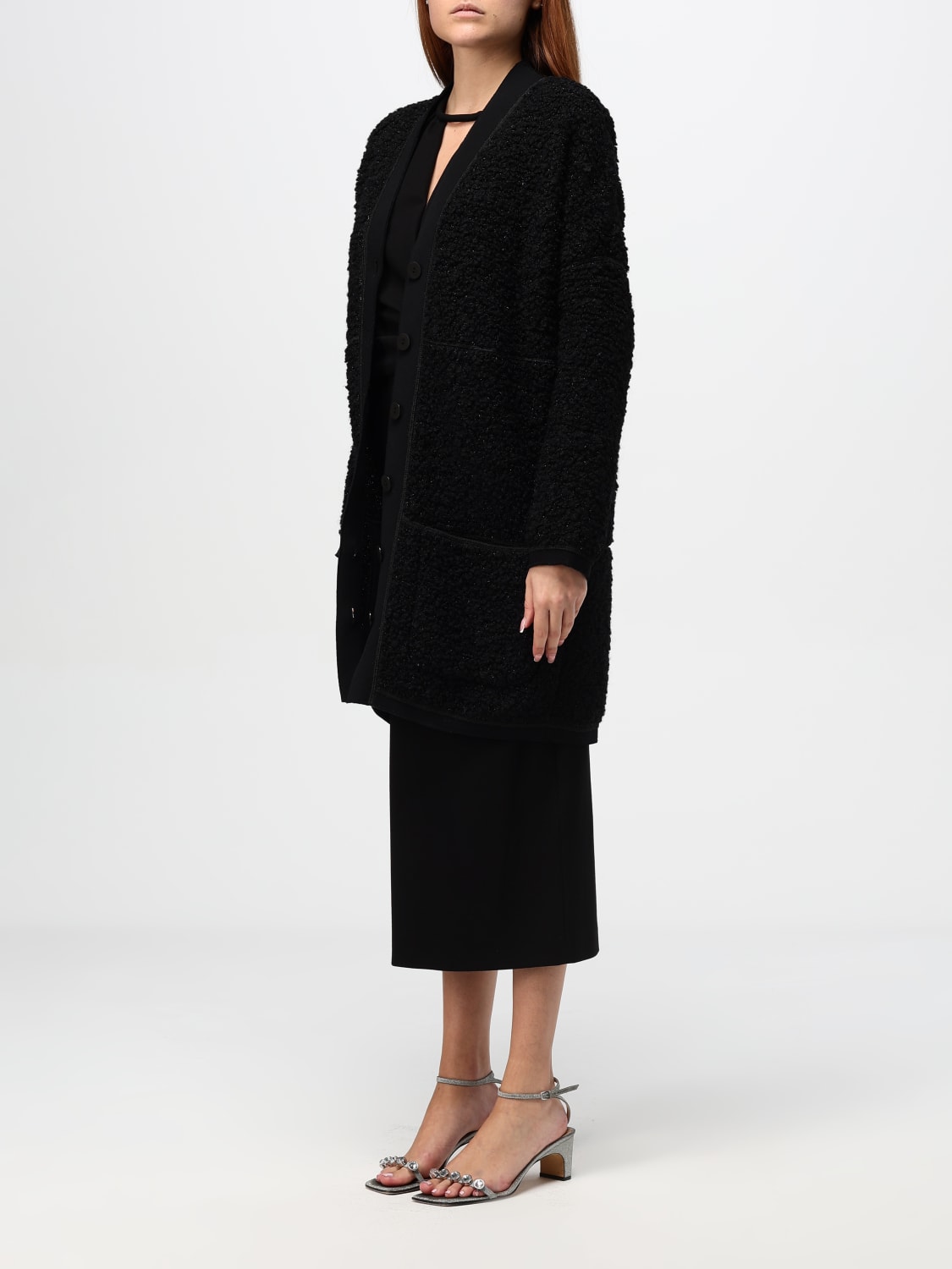 GIORGIO ARMANI 스웨터: 코트 여성 Giorgio Armani, 블랙 - Img 3