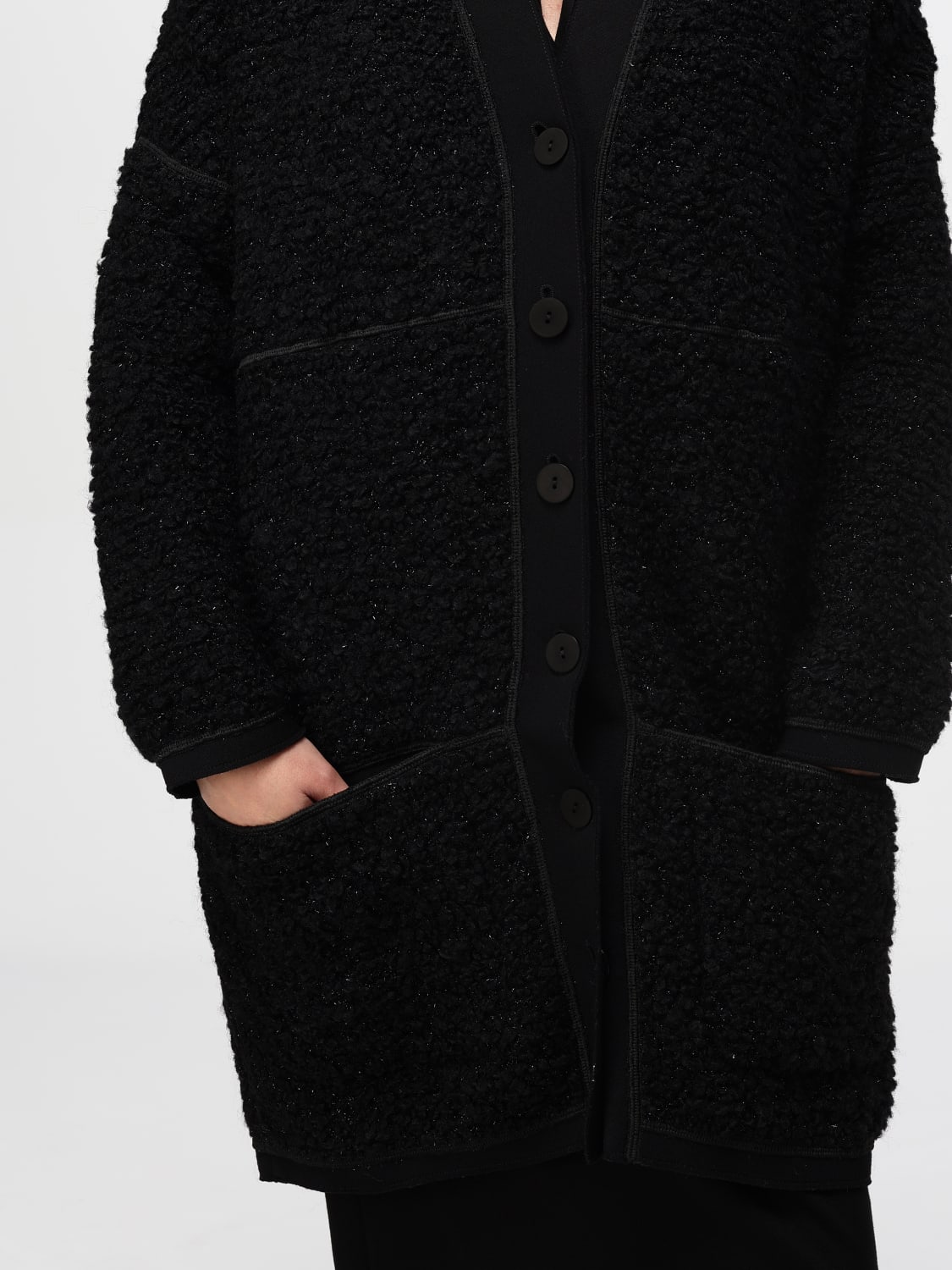 GIORGIO ARMANI 스웨터: 코트 여성 Giorgio Armani, 블랙 - Img 4