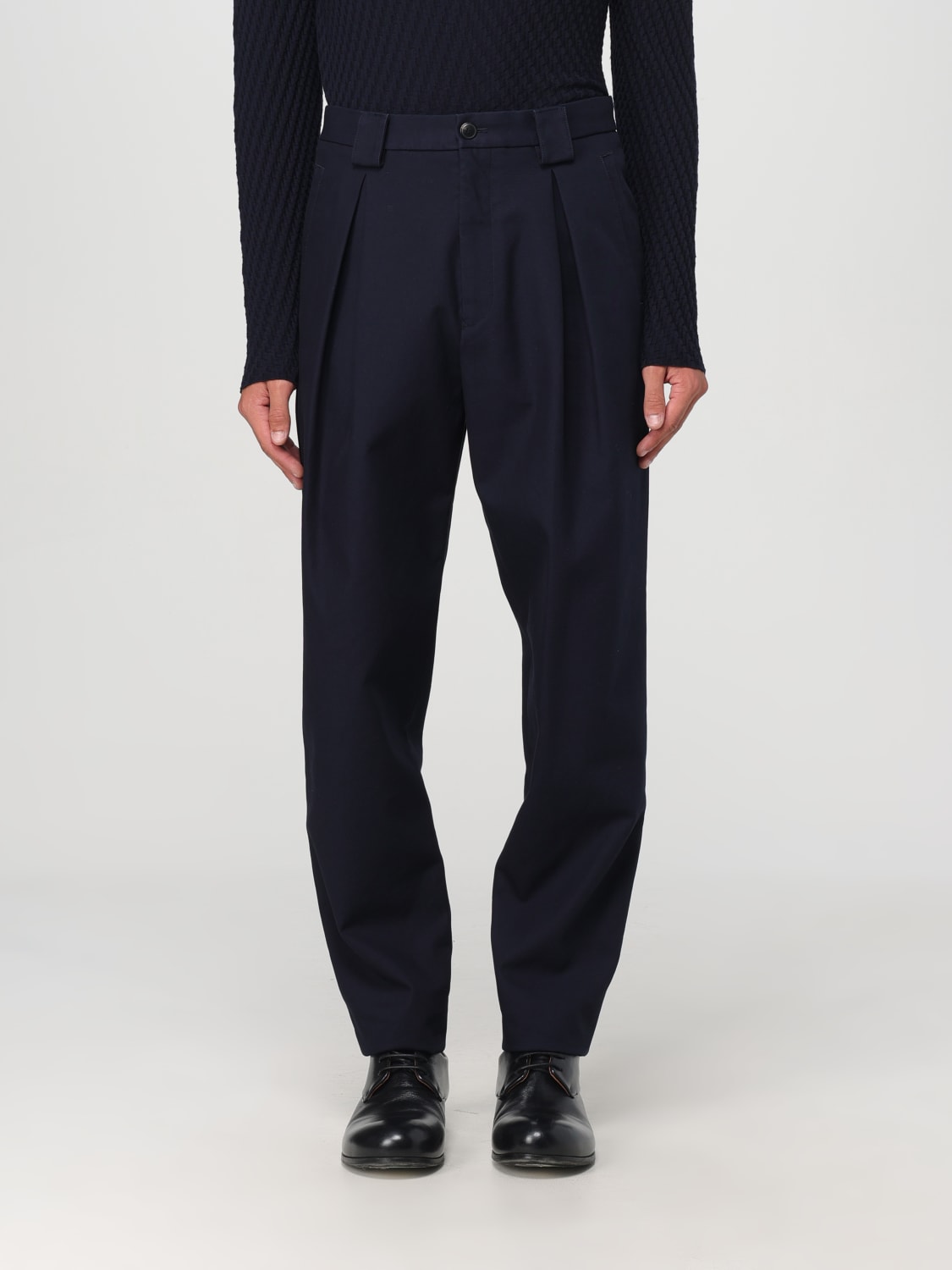 Giglio Pantalone Giorgio Armani in panno leggero di lana vergine