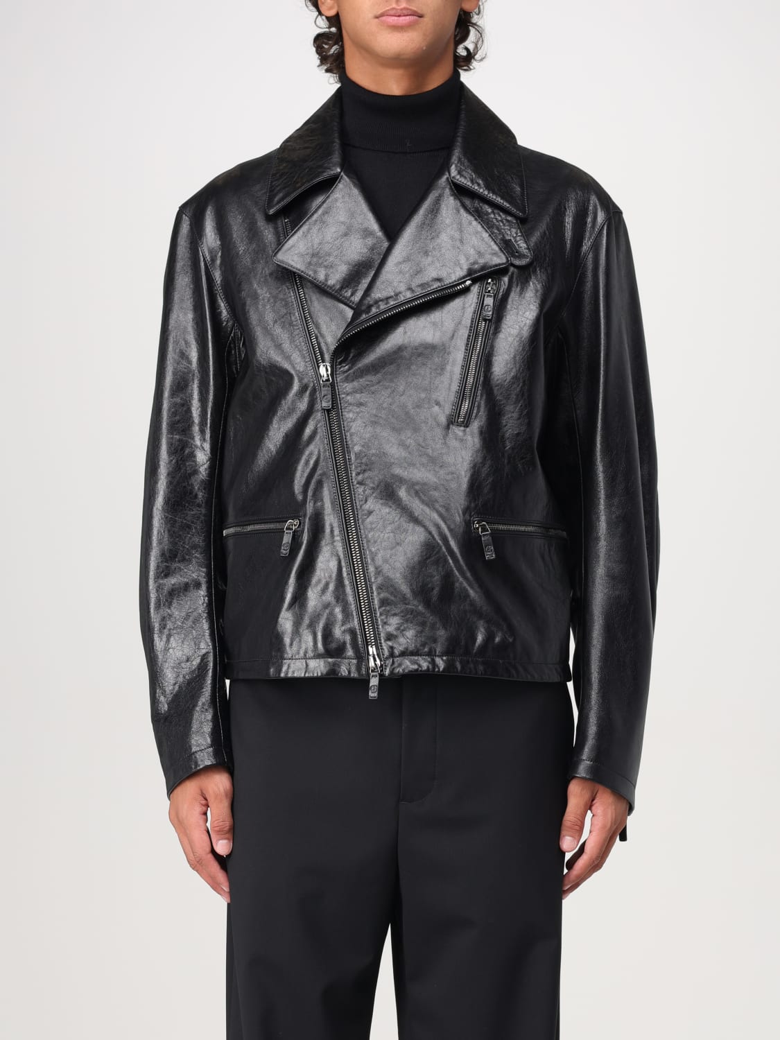 Giglio Giacca biker Giorgio Armani in nappa