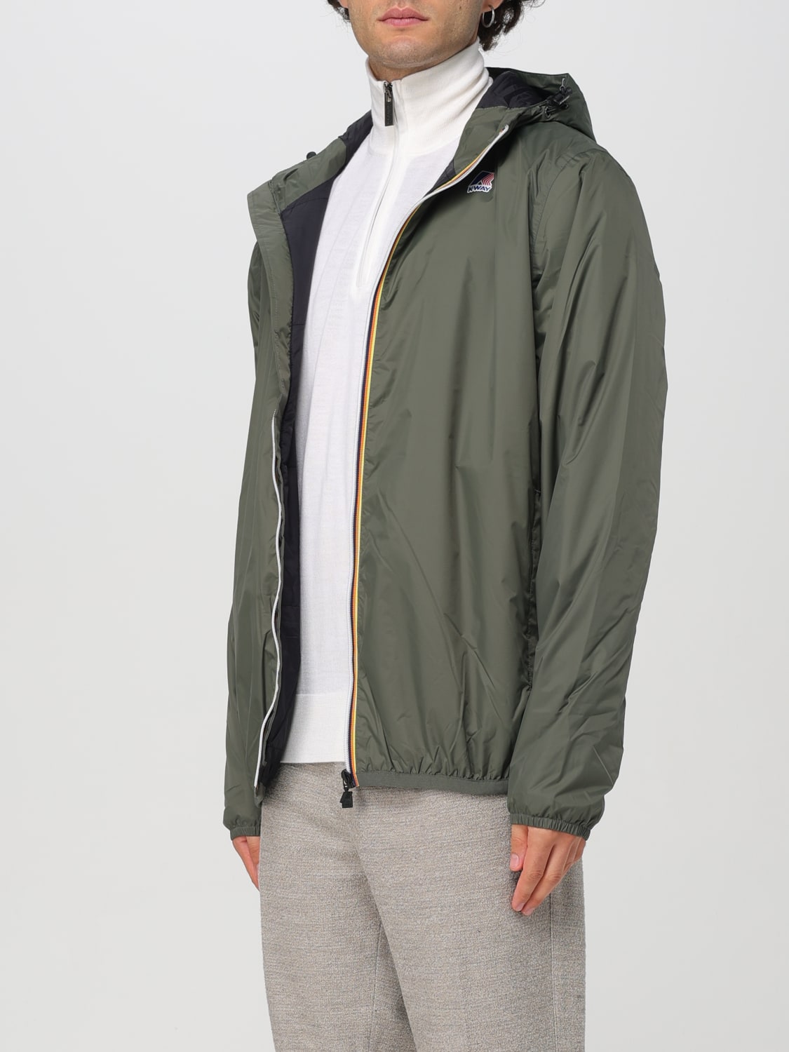 K WAY Jacket men Military K Way jacket K00BEI0 online at GIGLIO.COM