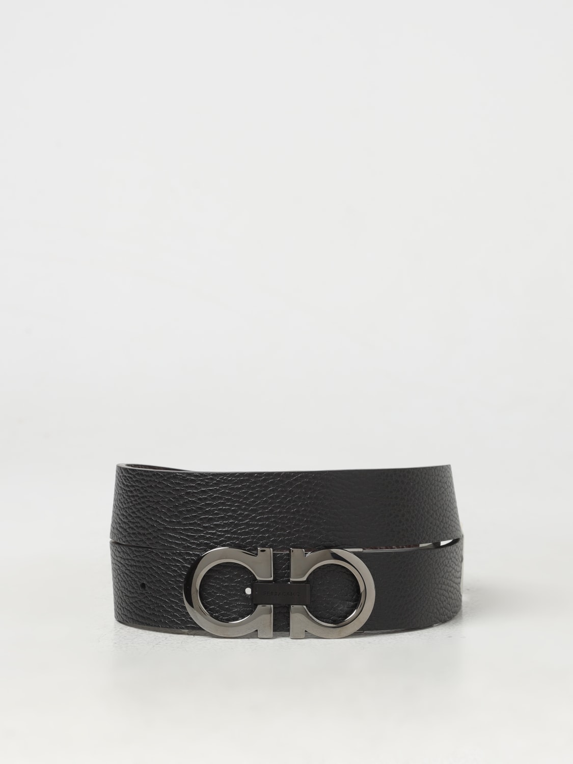 FERRAGAMO BELT: Belt men Ferragamo, Black - Img 1