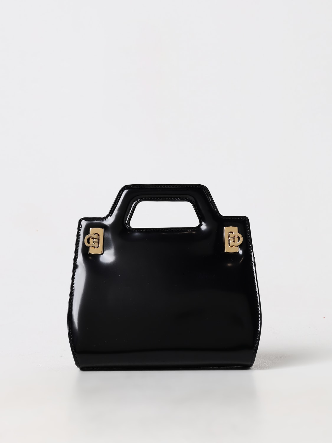 FERRAGAMO MINI BAG: Shoulder bag woman Ferragamo, Black - Img 1