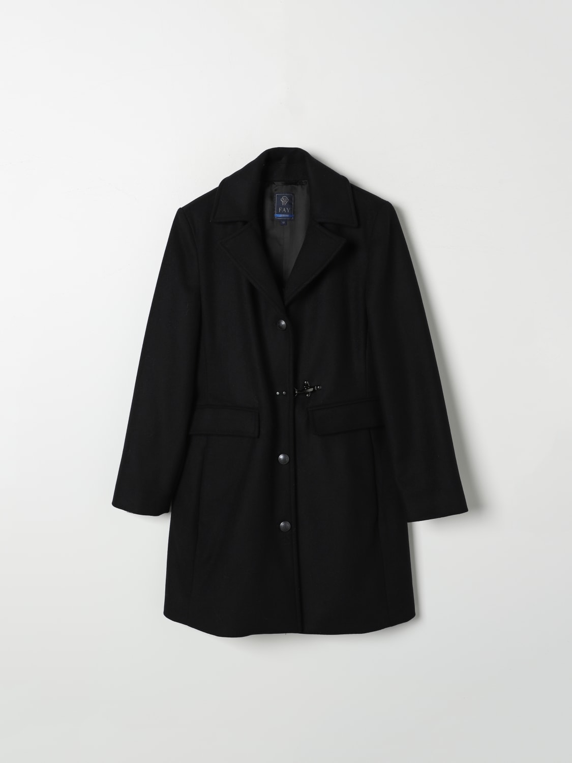 FAY JUNIOR Coat kids Black Fay Junior coat FV2A30E0051 online at GIGLIO.COM