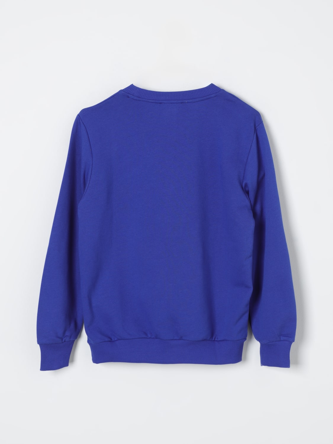 BALMAIN MAGLIA: Felpa a girocollo con logo Balmain Kids, Blue - Img 2