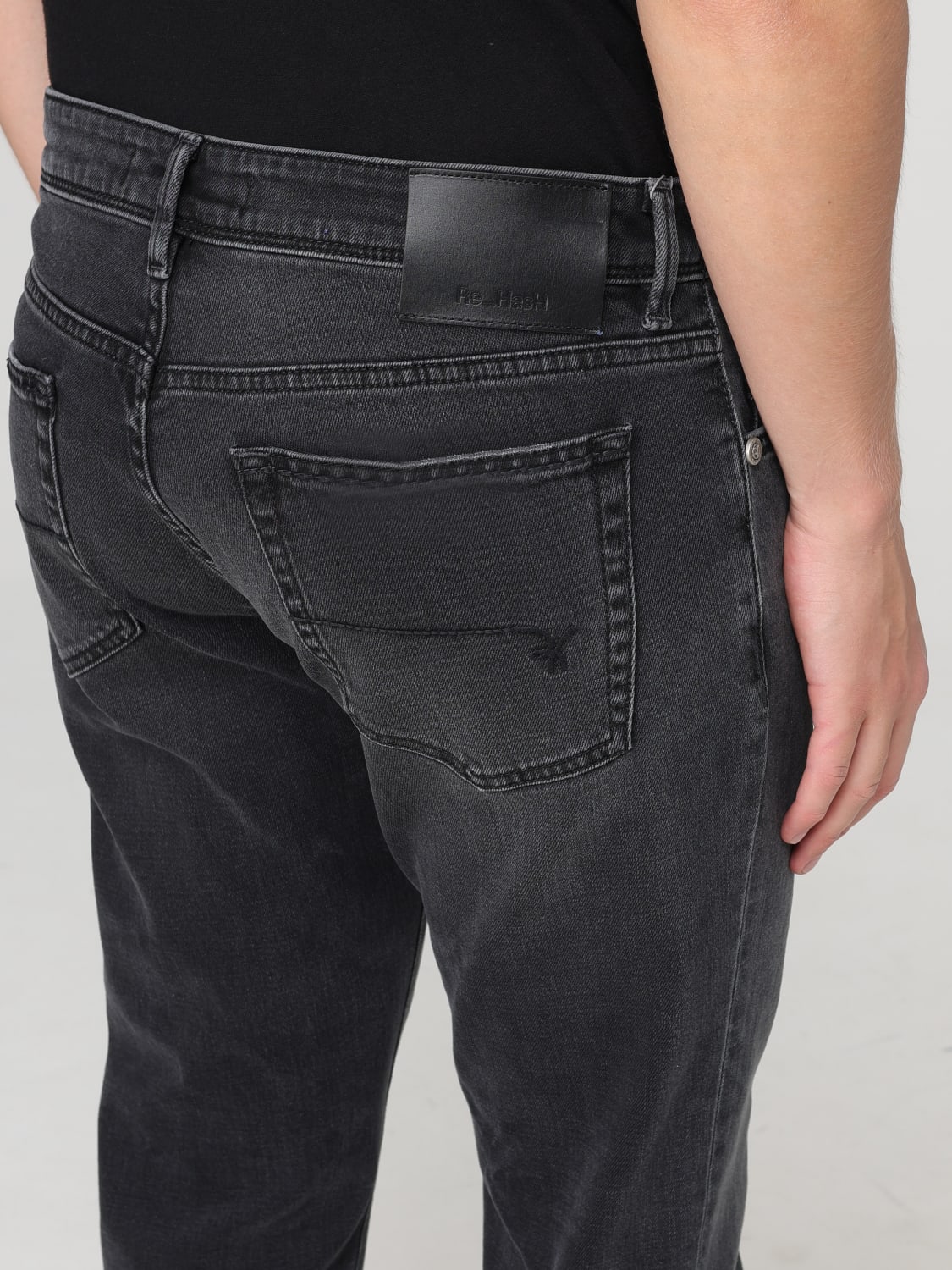 RE-HASH JEANS: Jeans men Re-hash, Black - Img 3