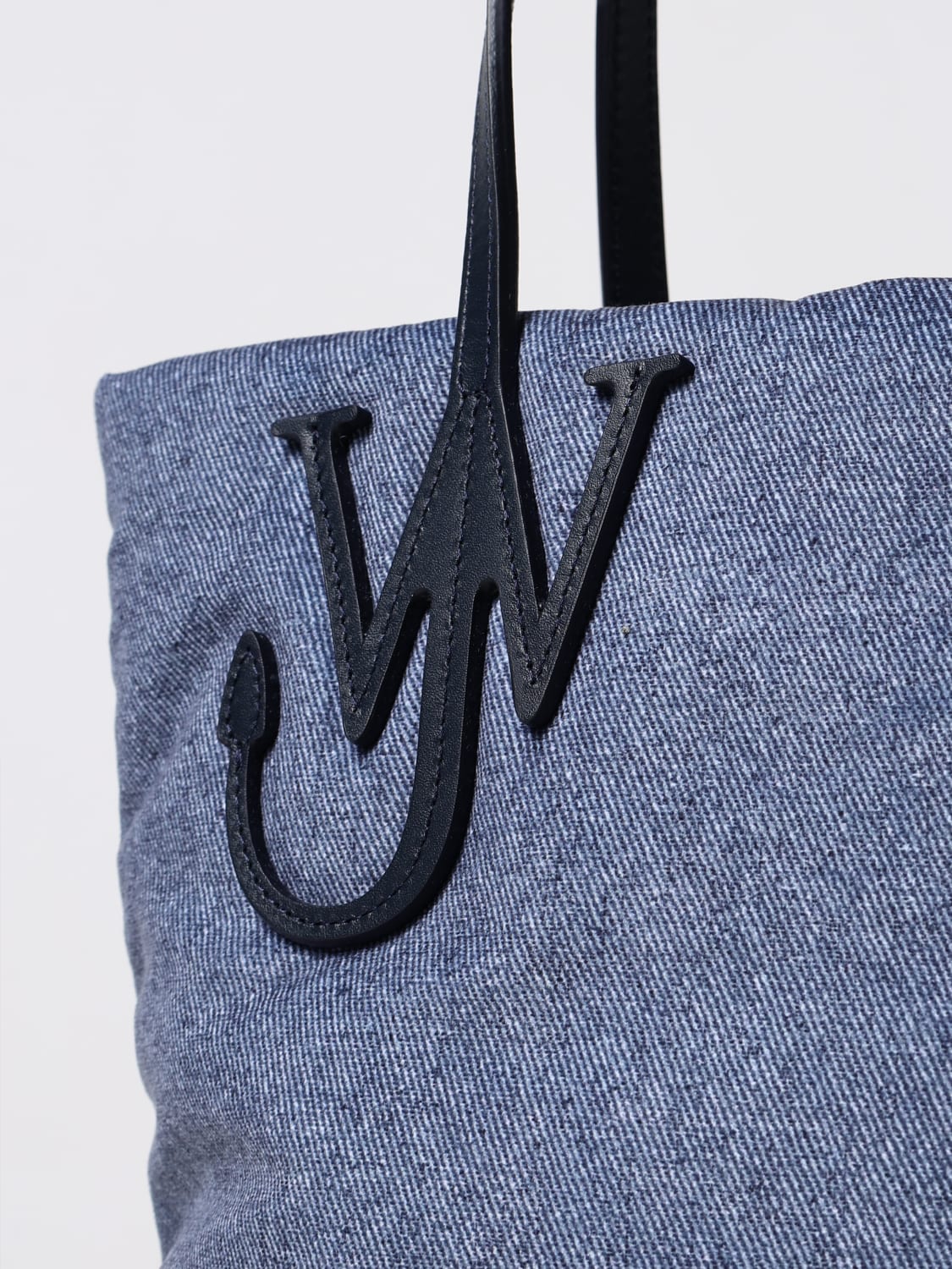 JW ANDERSON BORSA A SPALLA: Borsa Anchor JW Anderson in denim , Blue - Img 4