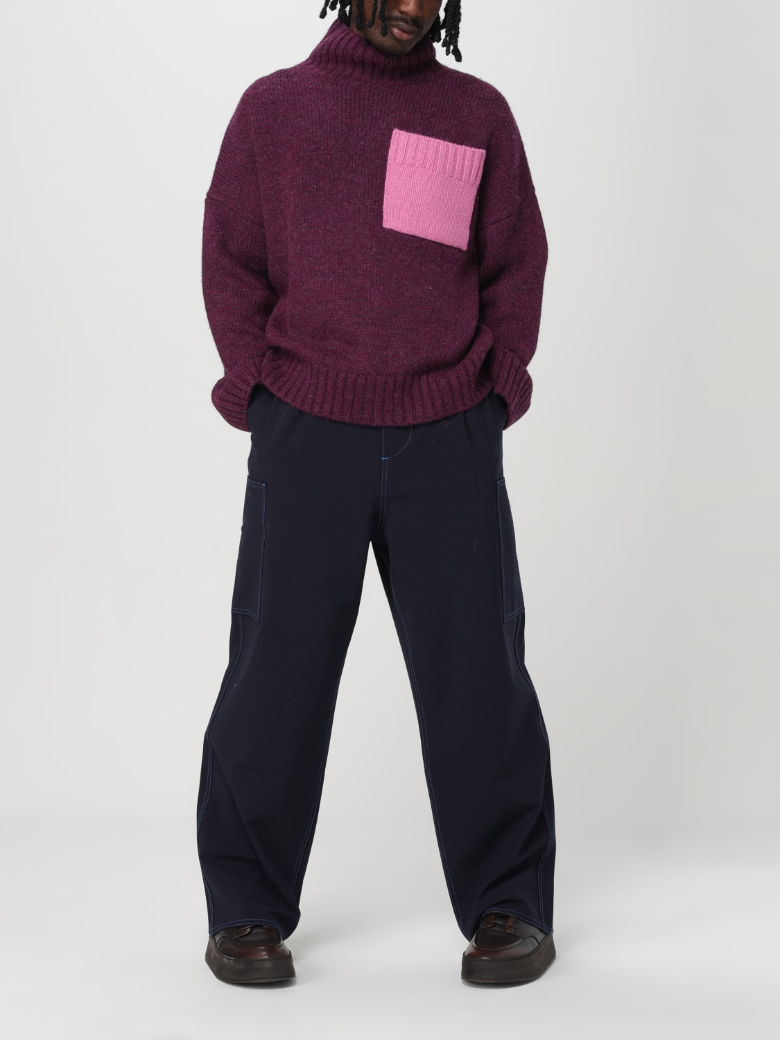 JW ANDERSON SWEATER: Sweater men Jw Anderson, Burgundy - Img 2