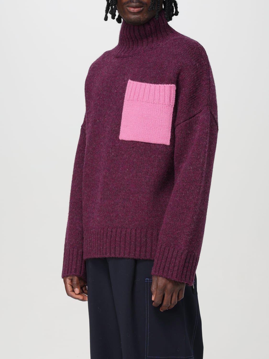 JW ANDERSON SWEATER: Sweater men Jw Anderson, Burgundy - Img 4