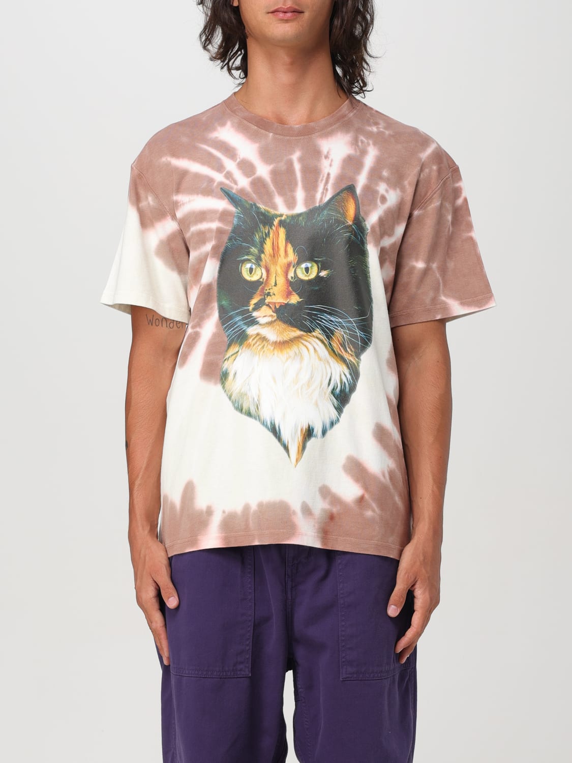 Giglio T-shirt Tie-Dye Cat JW Anderson in cotone con stampa