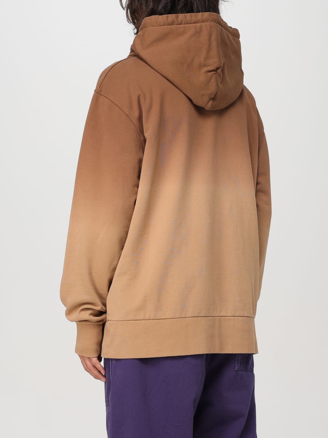 JW ANDERSON FELPA: Felpa con cappuccio sfumata Jw Anderson, Marrone - Img 3