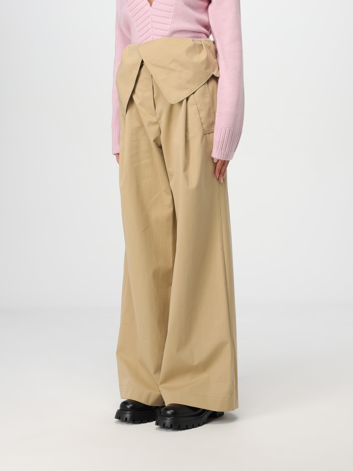 JW ANDERSON PANTALONE: Pantalone JW Anderson in cotone , Giallo - Img 4