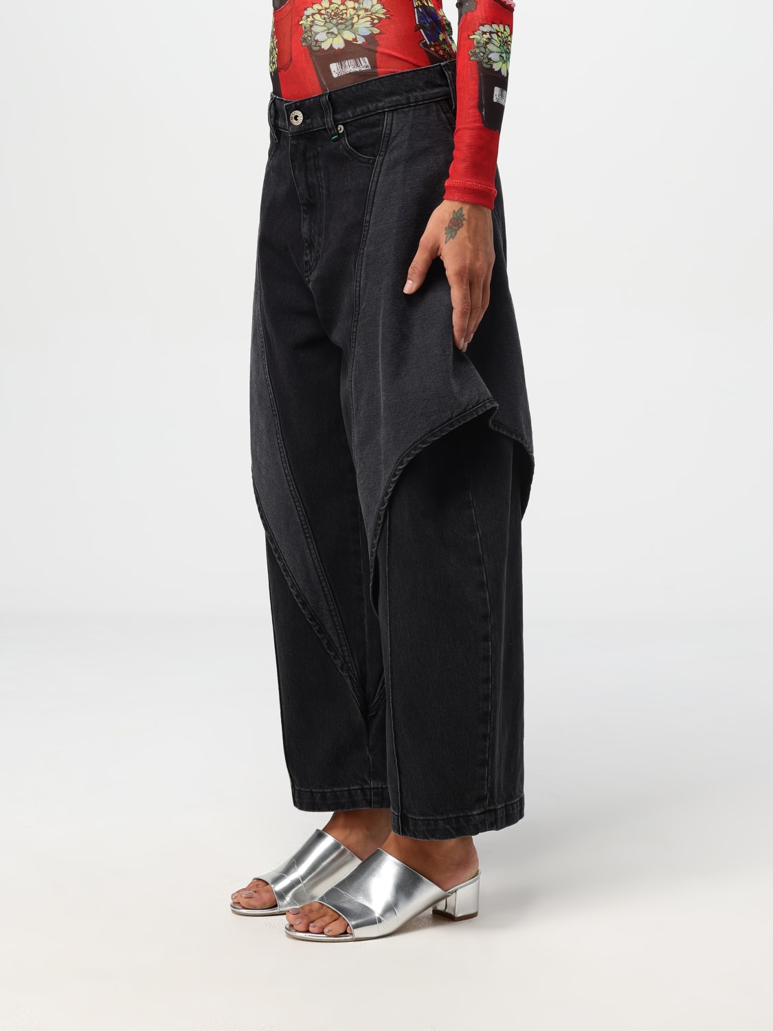 JW ANDERSON JEANS: Pants woman Jw Anderson, Black - Img 4